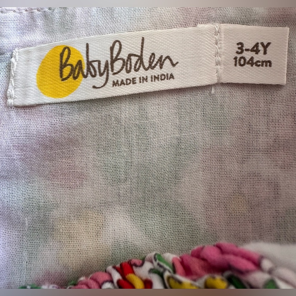 NEW. Mini Boden Girls Floral Lined Dress, Size 3-4y - Picture 6 of 6